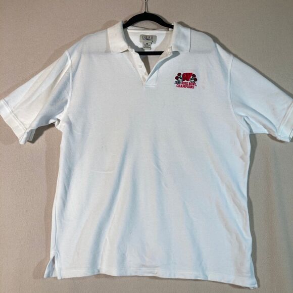 Wisconsin Badgers 1999 Rose Bowl Champions Polo XL‎ White with Logo - Picture 1 of 11